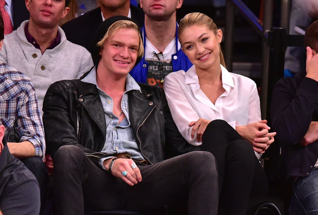 Gigi Hadid and Cody Simpson at Knicks Game April 2015