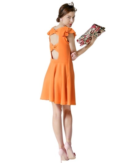 Red Valentino Bow-Back Orange Dress ($575)