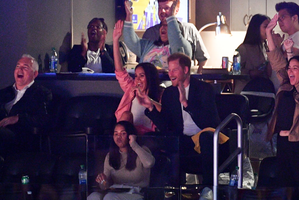 Prince Harry and Meghan Markle Attend Lakers Game Photos