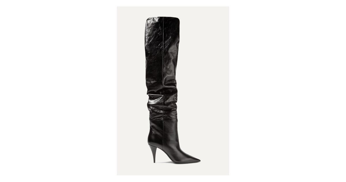 asos design kellie chunky over the knee boots in black