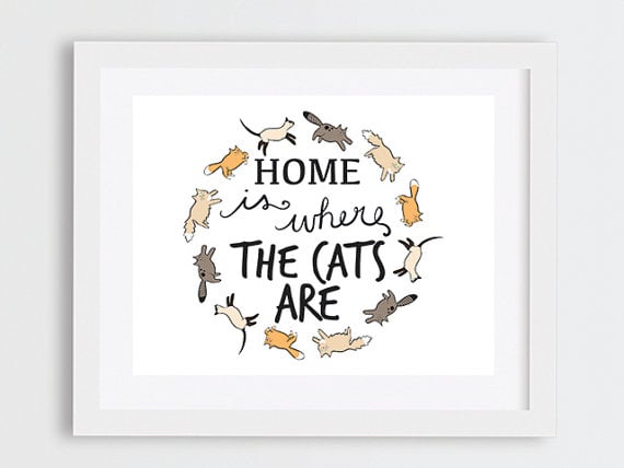 Home Is Where the Cats Are Print ($5)