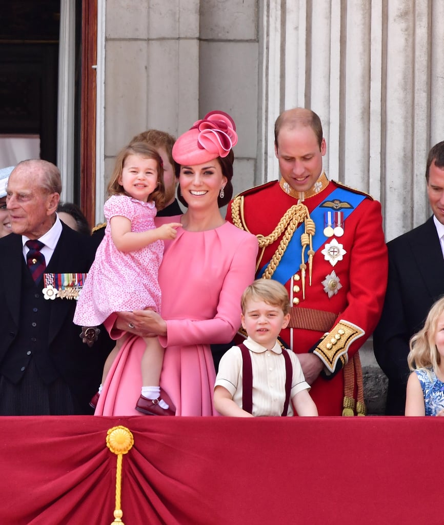 Princess Charlotte and her mom, Kate Middleton, wore matching colours for the annual Trooping the Colour ceremony in 2017.