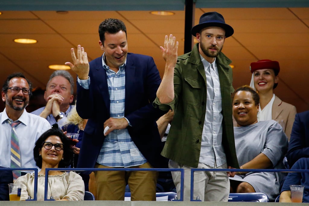 Justin Timberlake and Jimmy Fallon at the US Open 2015