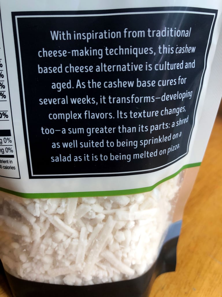 Trader Joe's Dairy Free Mozzarella Style Shreds Are Vegan