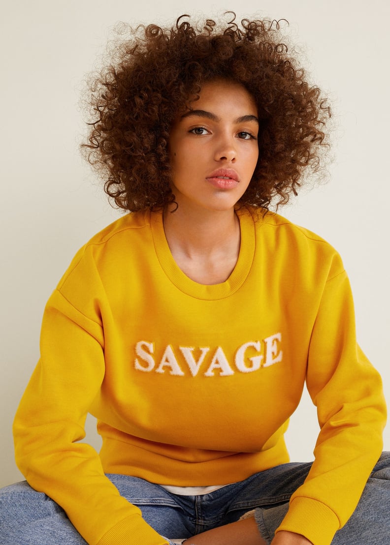 Mango Furry Message Sweatshirt