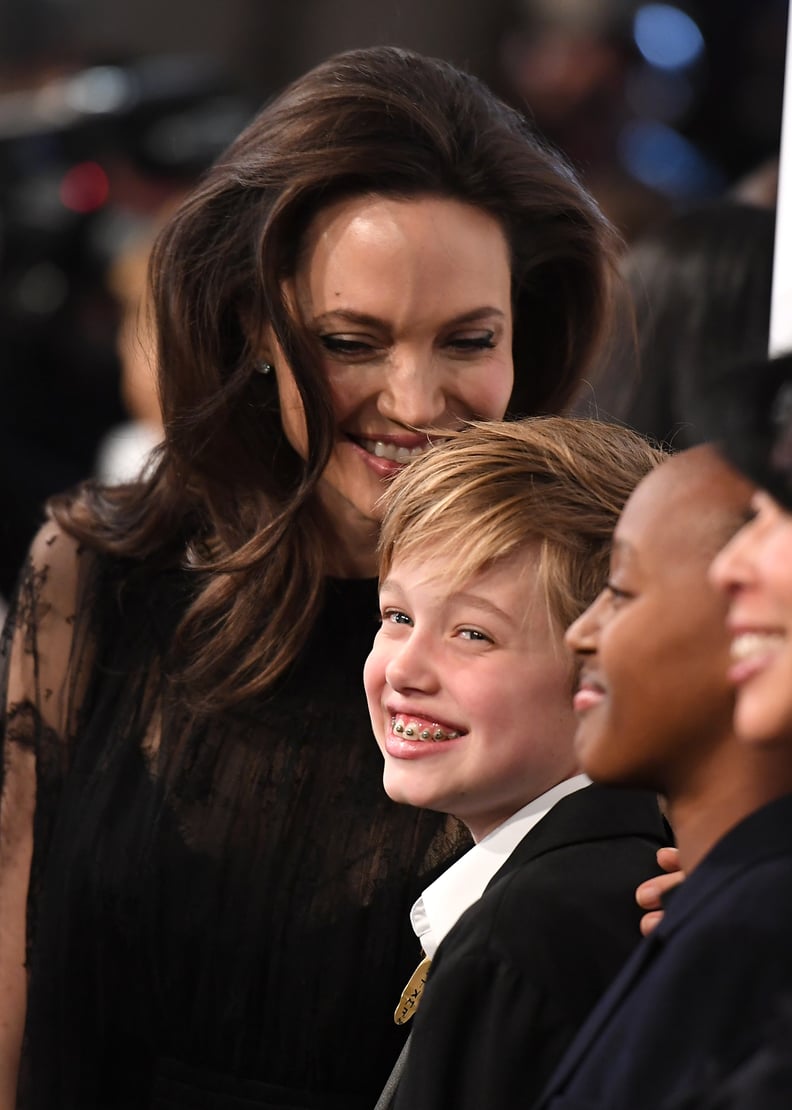 Angelina Jolie, Shiloh, and Zahara Jolie-Pitt attending the National Board of Review Awards Gala