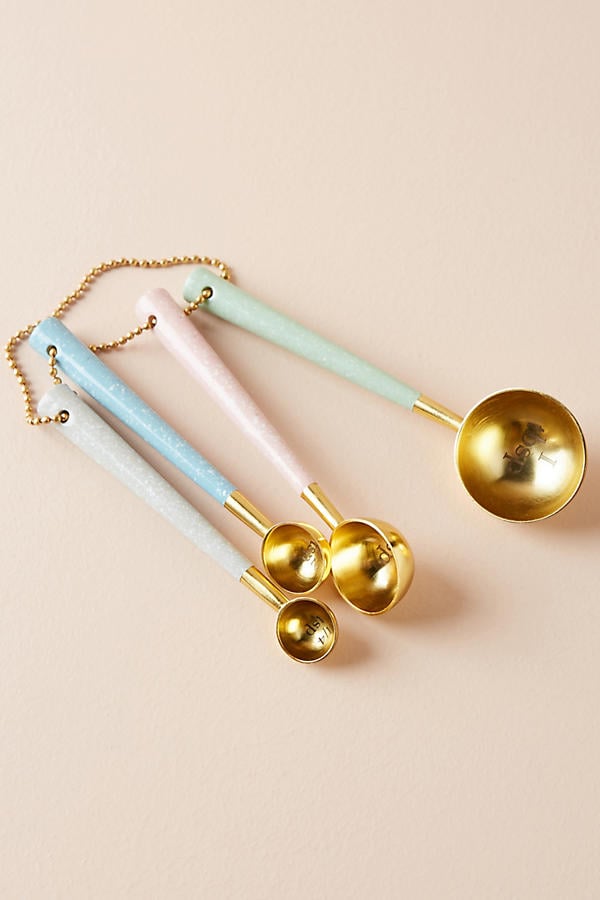 Anthropologie Pastel & Brass Measuring Spoons