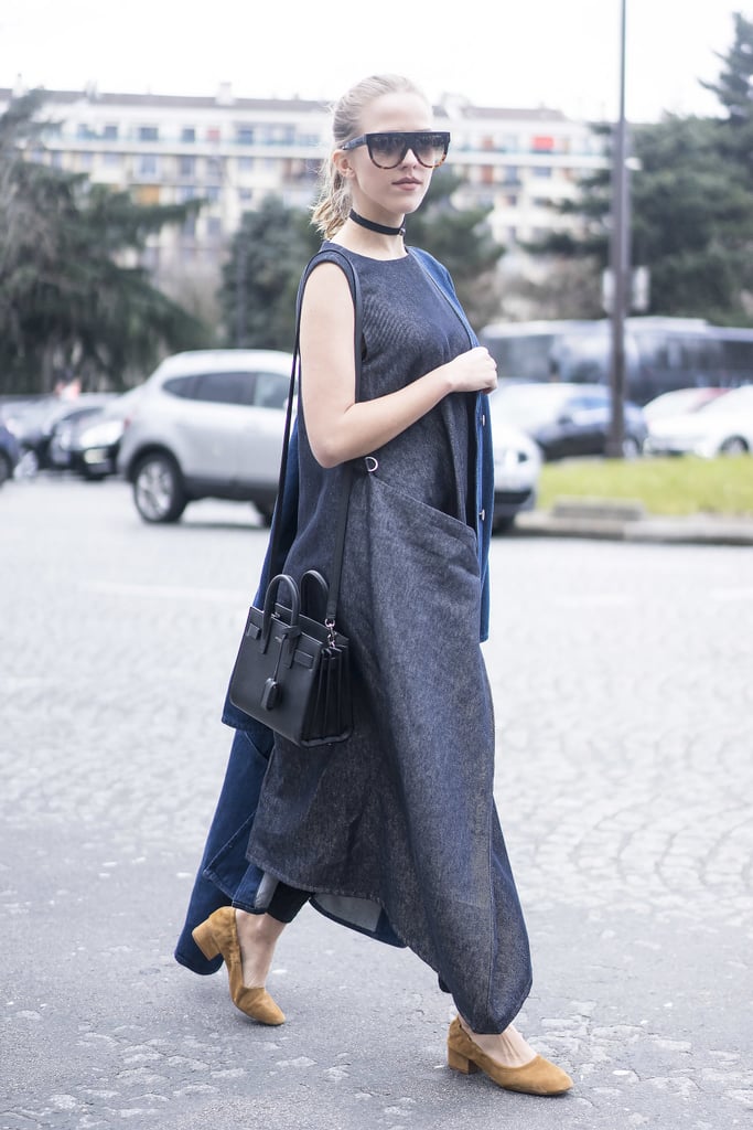 A Linen Design, Slip-On Shoes, and a Statement Choker