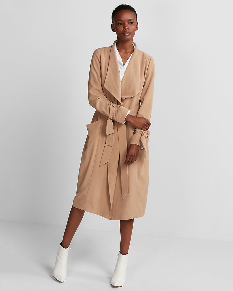 Express Soft Drape Trench Coat