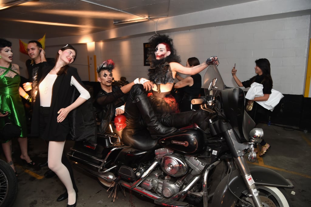 There Were Models Posing on Motorcycles