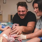 Dad's Reaction to Son Being Born in His Hands
