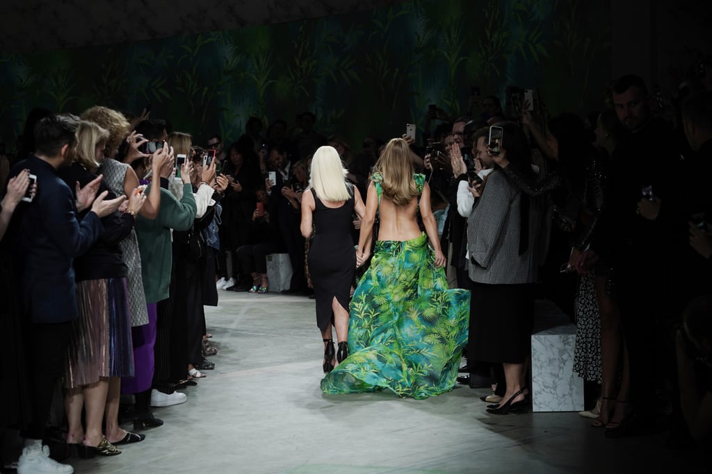 Jennifer Lopez Wore a New Green Dress on the Versace Runway