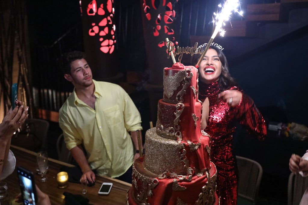 Priyanka Chopra's Red Birthday Dress 2019