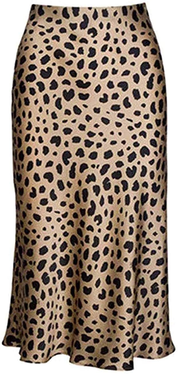 Keasmto Leopard Midi Skirt