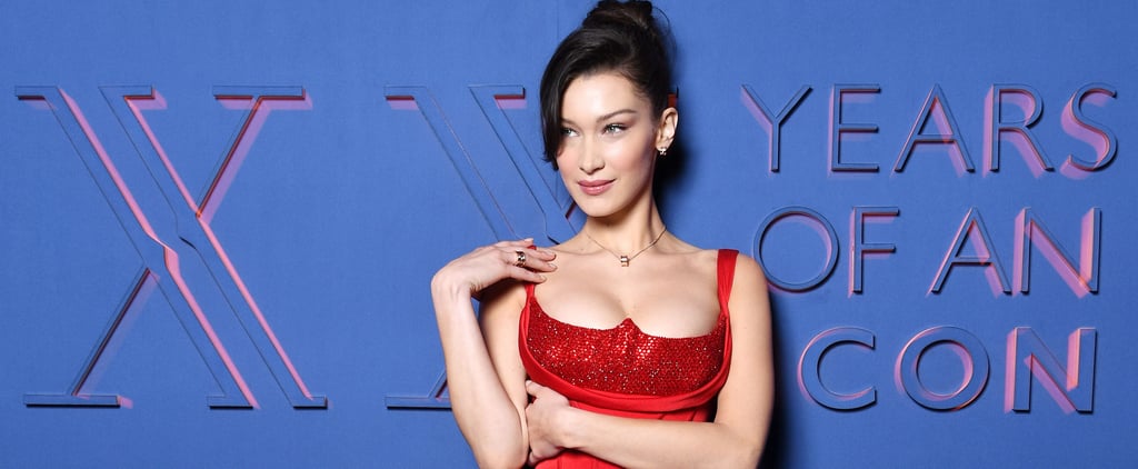 Bella Hadid Red Versace Dress February 2019