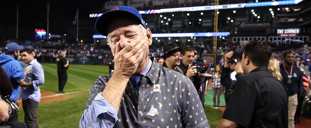 Bill Murray's Reaction to Cubs Winning World Series