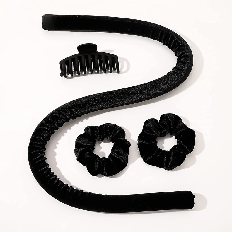 For Heatless Curling: Heatless Curling Ribbon Hair Roller Headband Kit