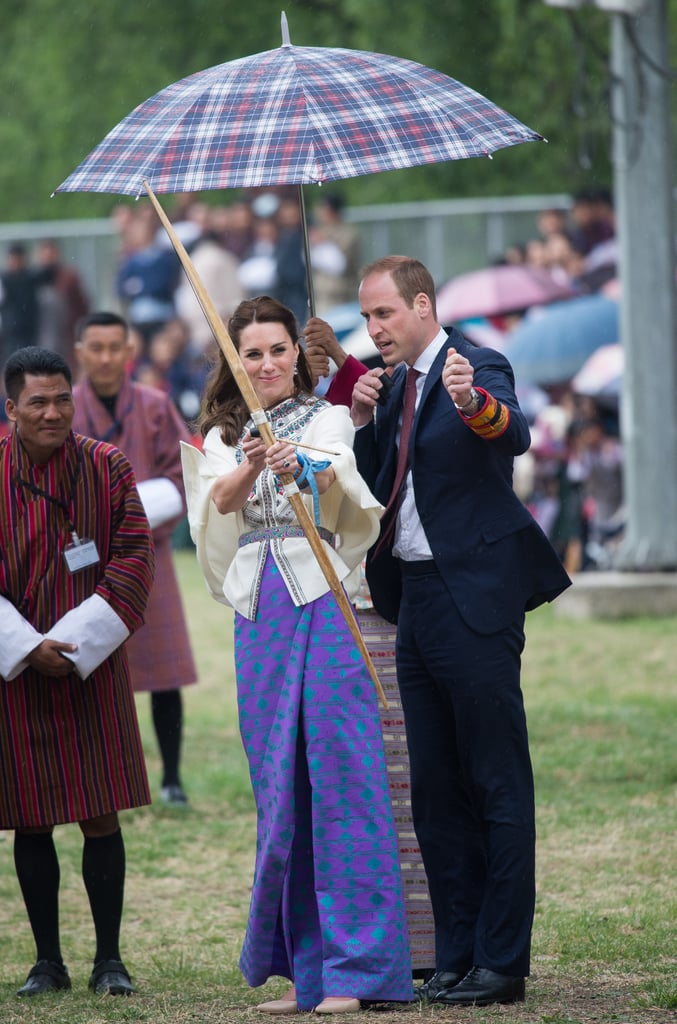 Kate Middleton Wearing a Cape in India