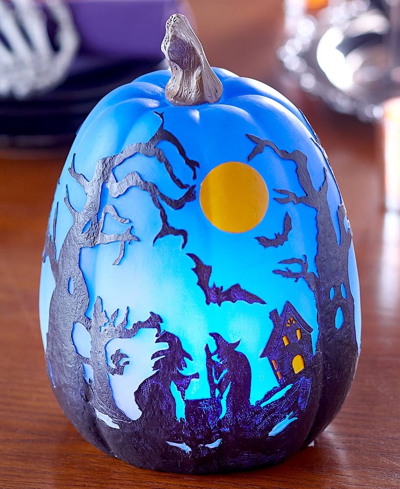 Lakeside Collection Color-Changing Halloween Pumpkin With Witches