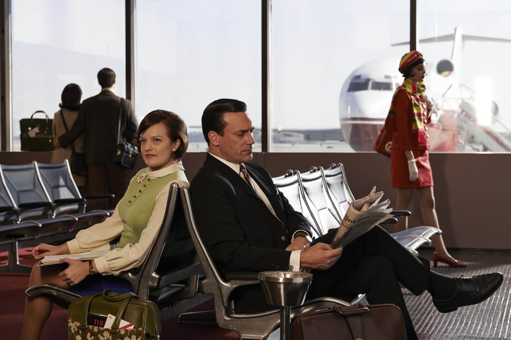 Elisabeth Moss and Hamm as Peggy and Don.