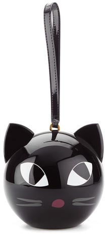 You'll love the sleek style of the Lulu Guinness Women's Kooky Cat Perspex Orb Clutch Black ($382).