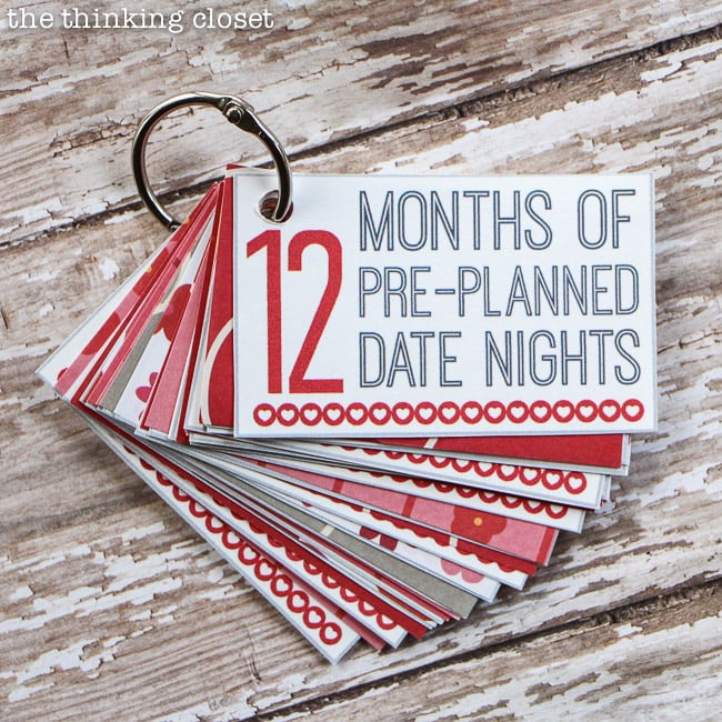 12 Months of Date Nights Printable