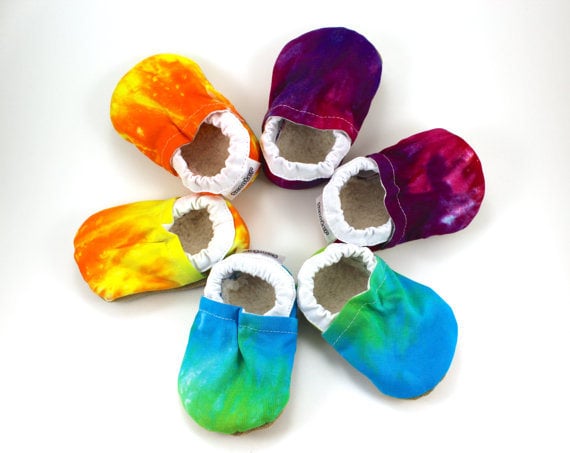 Tie-Dye Rainbow Baby Shoes