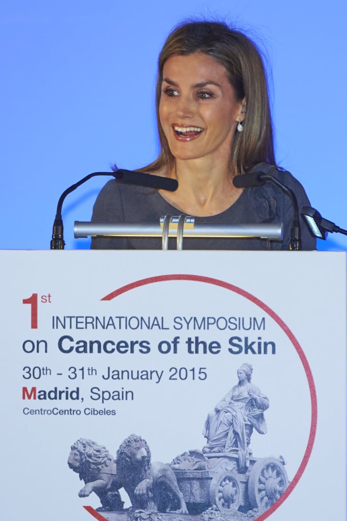 In January, Queen Letizia spoke at a skin cancer event at the Palacio de Cibeles.