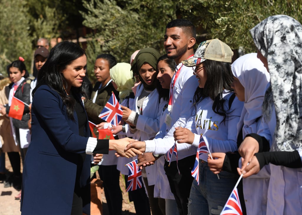 Prince Harry Meghan Markle Visit School on Morocco Tour 2019