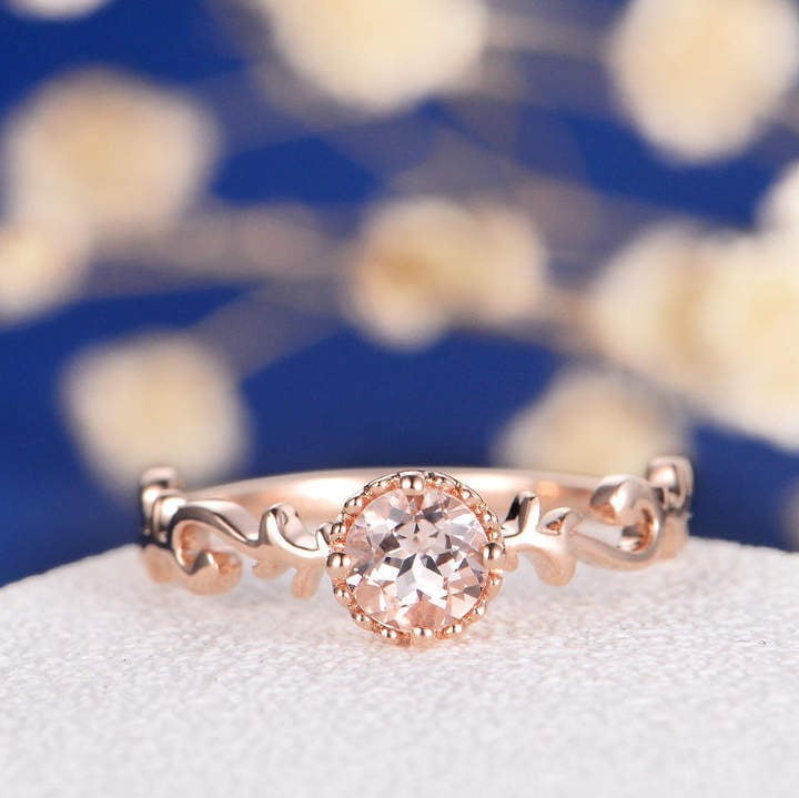 Morganite Rose Ring