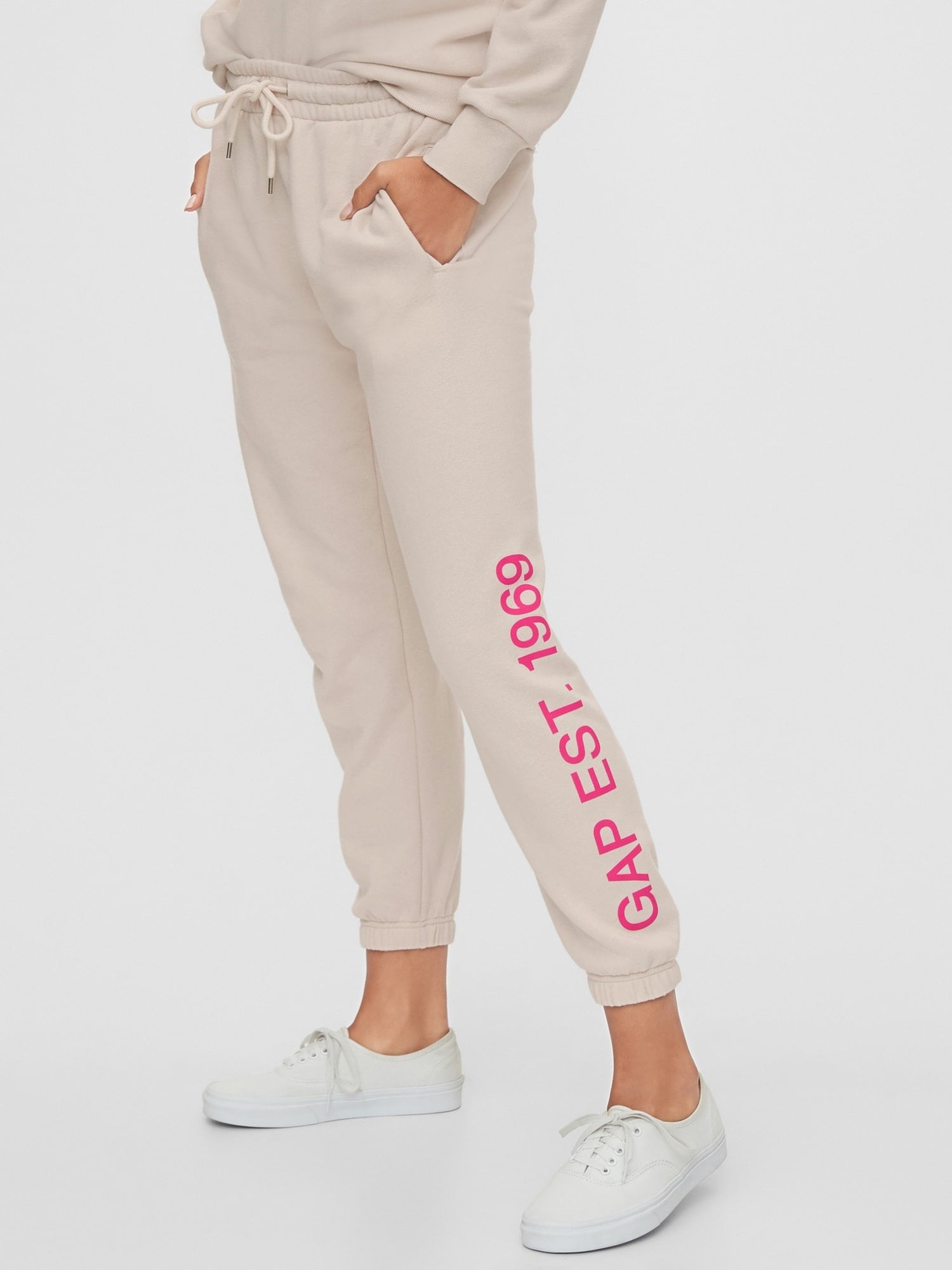gap logo joggers
