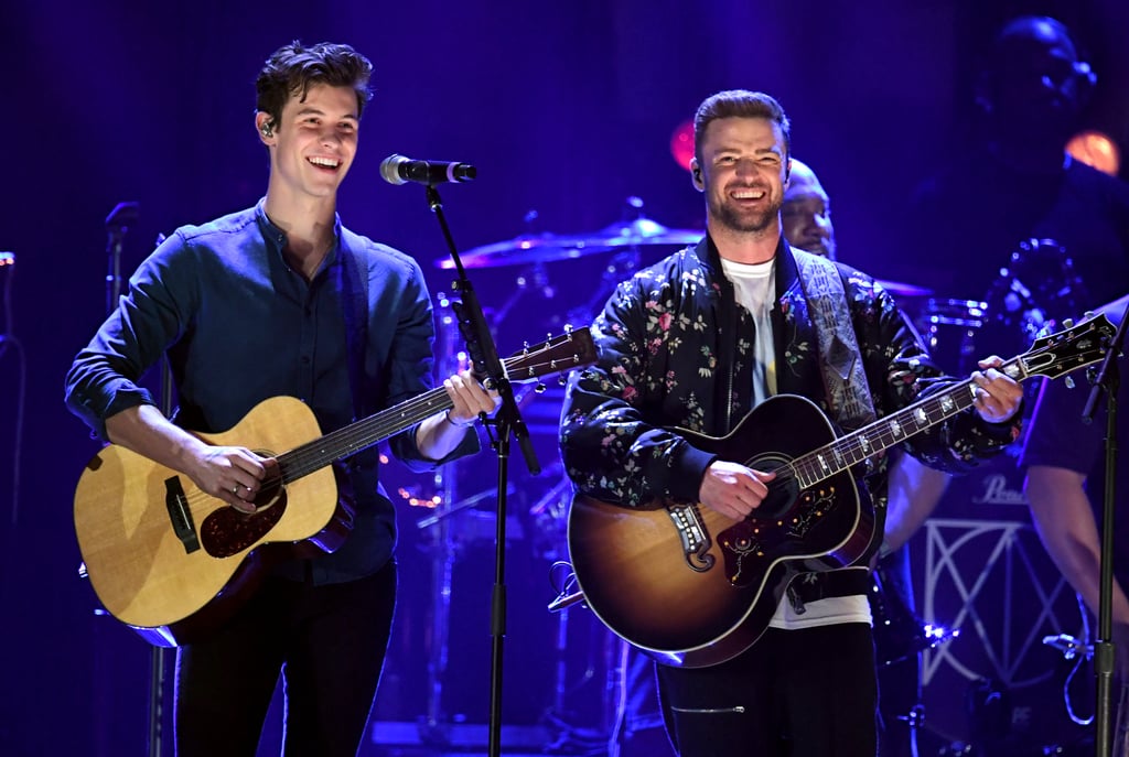 Justin Timberlake and Shawn Mendes iHeartRadio Performance | POPSUGAR  Entertainment
