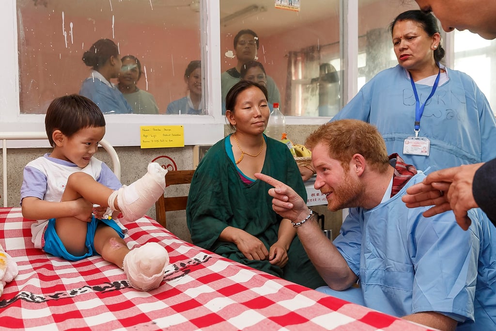 Prince Harry at Children's Hospital in Nepal 2016