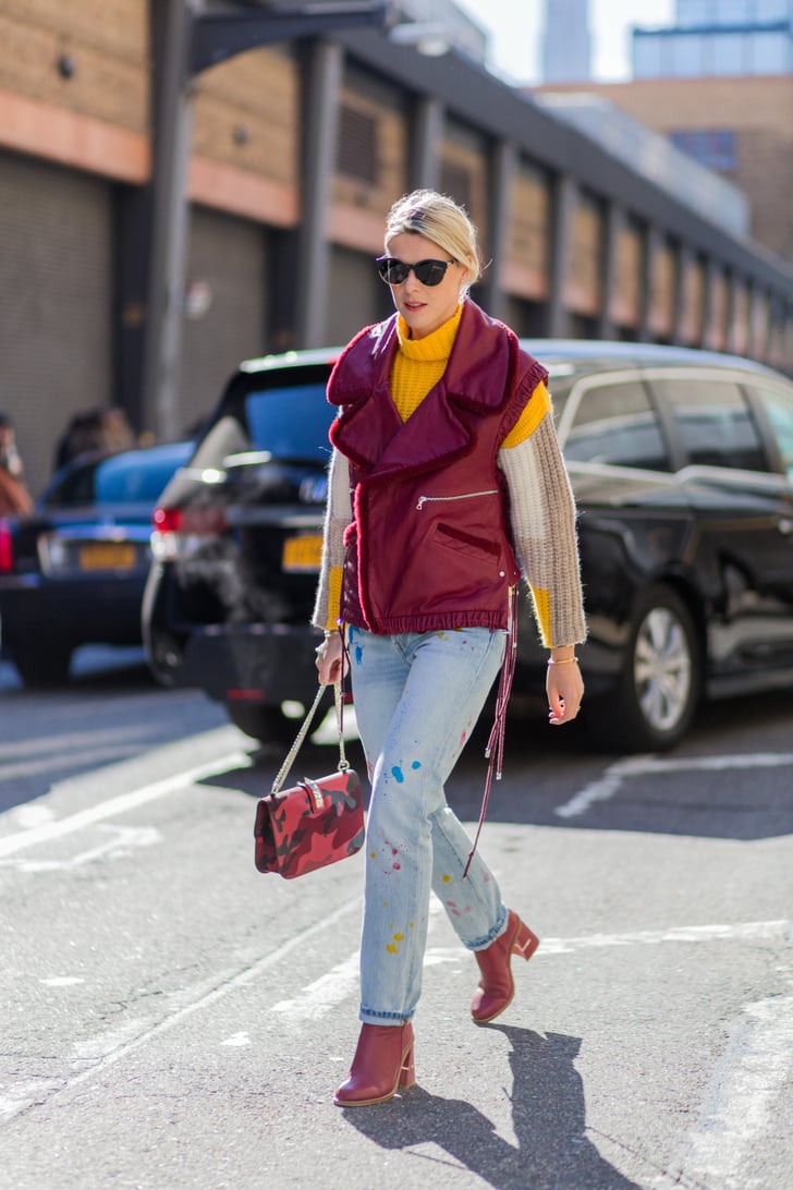 The easiest way to style any vest jacket is to wear it with a chunky
