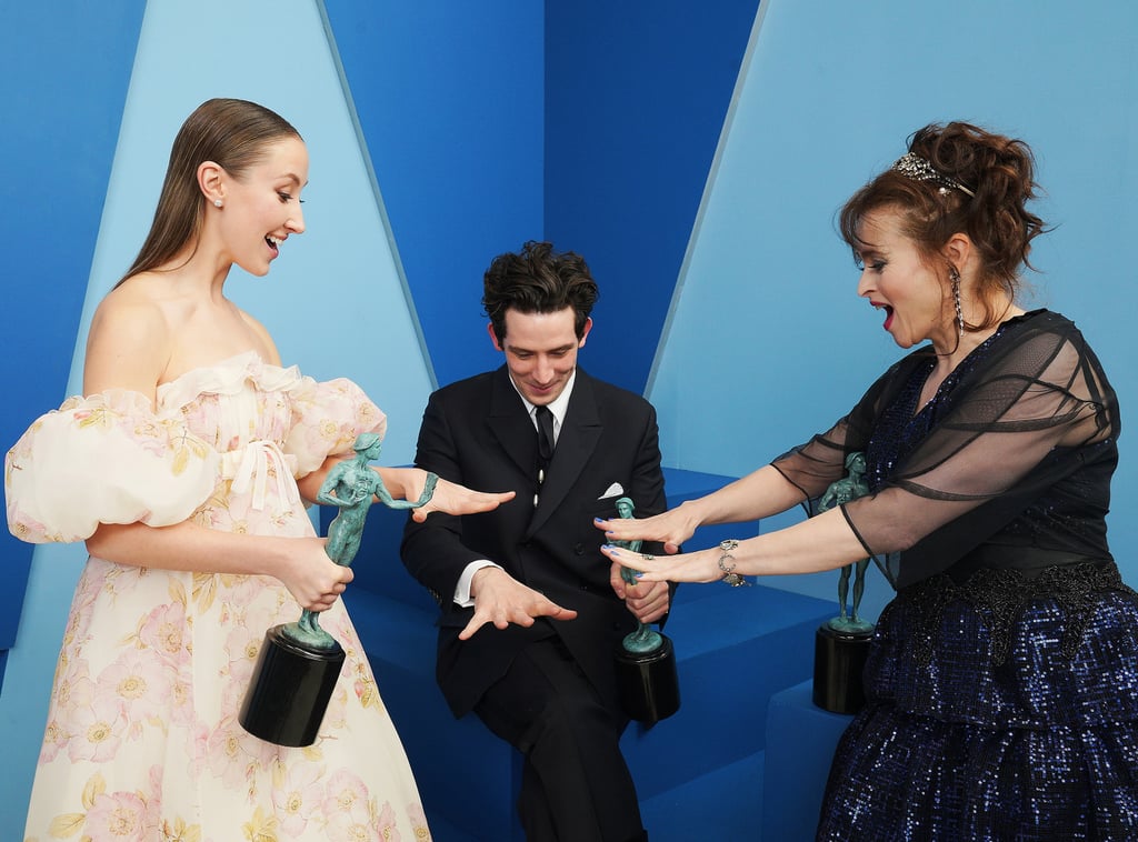 Erin Doherty, Josh O'Connor, and Helena Bonham Carter at the 2020 SAG Awards