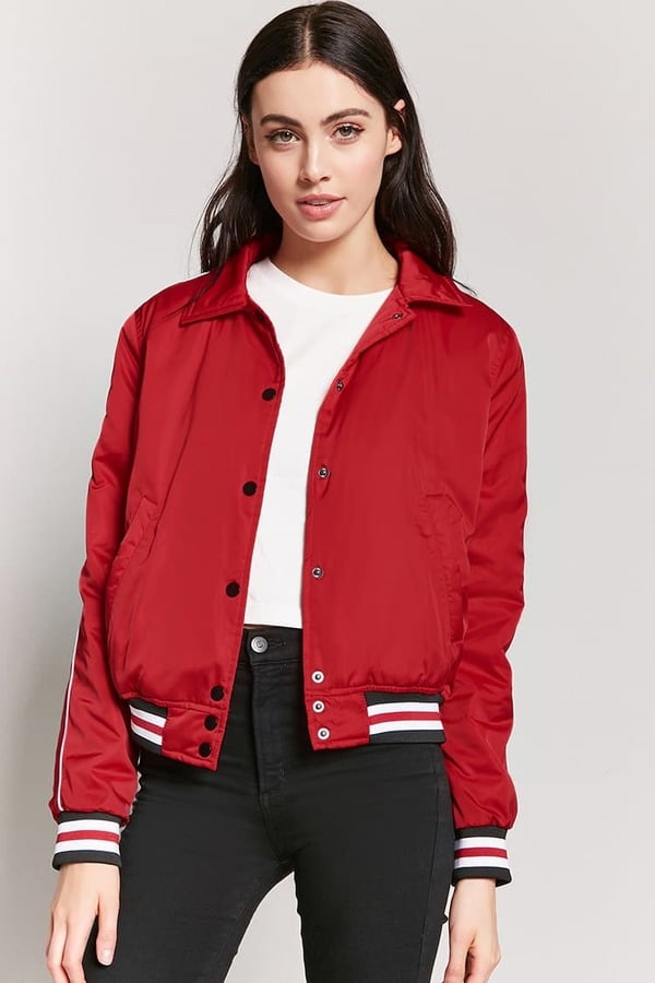 Forever 21 Varsity Stripe Jacket Forever 21 Winter Clothes 2018