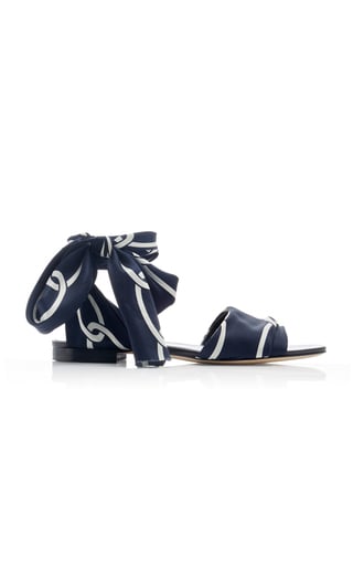 Monse Printed Silk-Satin Sandals