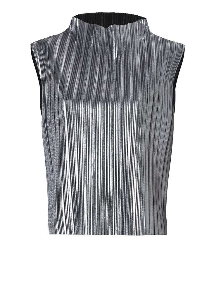 Metallic Pleated Top ($20)