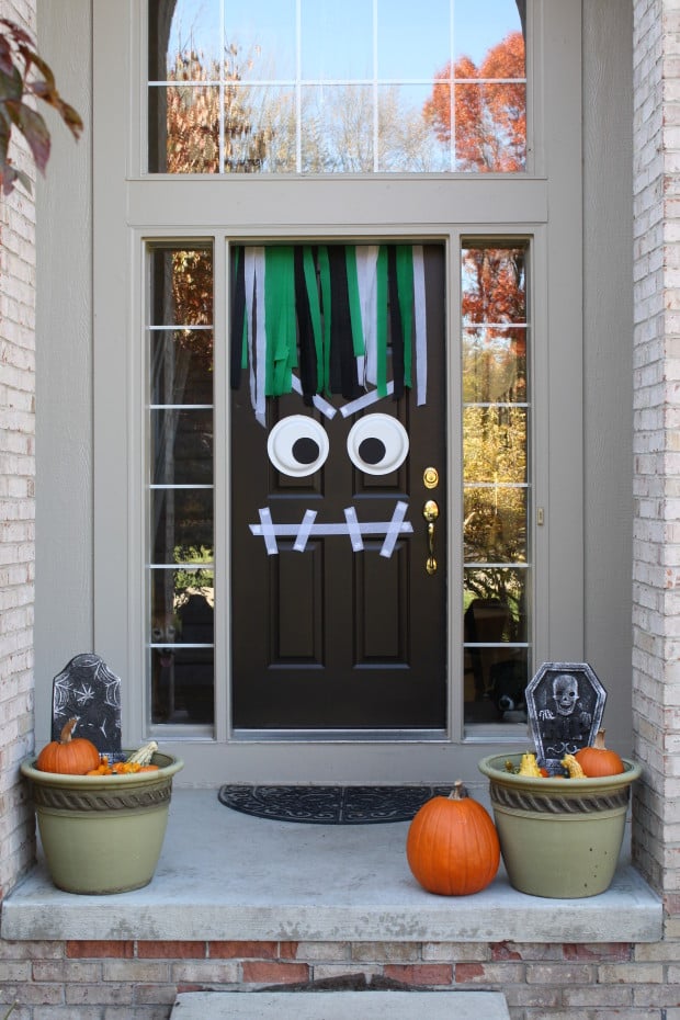 How To Make A Halloween Paper Bag Door Monster - HomeJelly