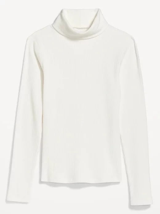 Old Navy Fitted Plush Rib-Knit Turtleneck