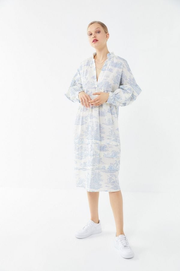 Laura Ashley Amelia Toile Poplin Midi Dress