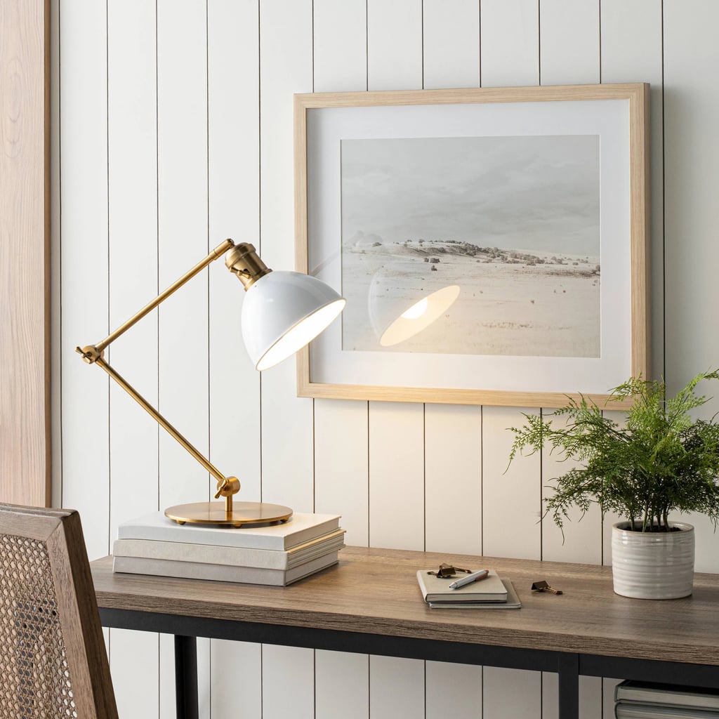 Metal Task Lamp Antique Brass