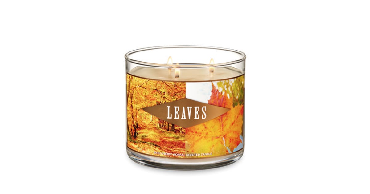Bath and Body Works Leaves ThreeWick Candle Cozy Autumn Candles