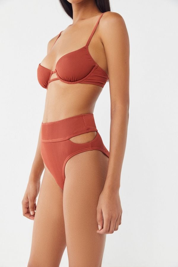 Out From Under Meg Ribbed High-Waisted Bikini Bottom