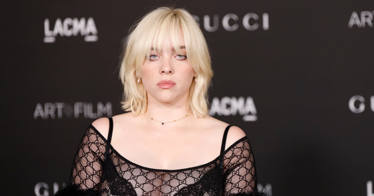 Billie Eilish’s Fragrance Ad Black Sheer Dress