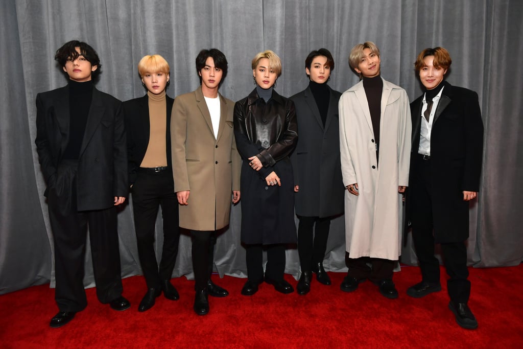 BTS Bottega Veneta Jackets and Turtlenecks at the Grammys