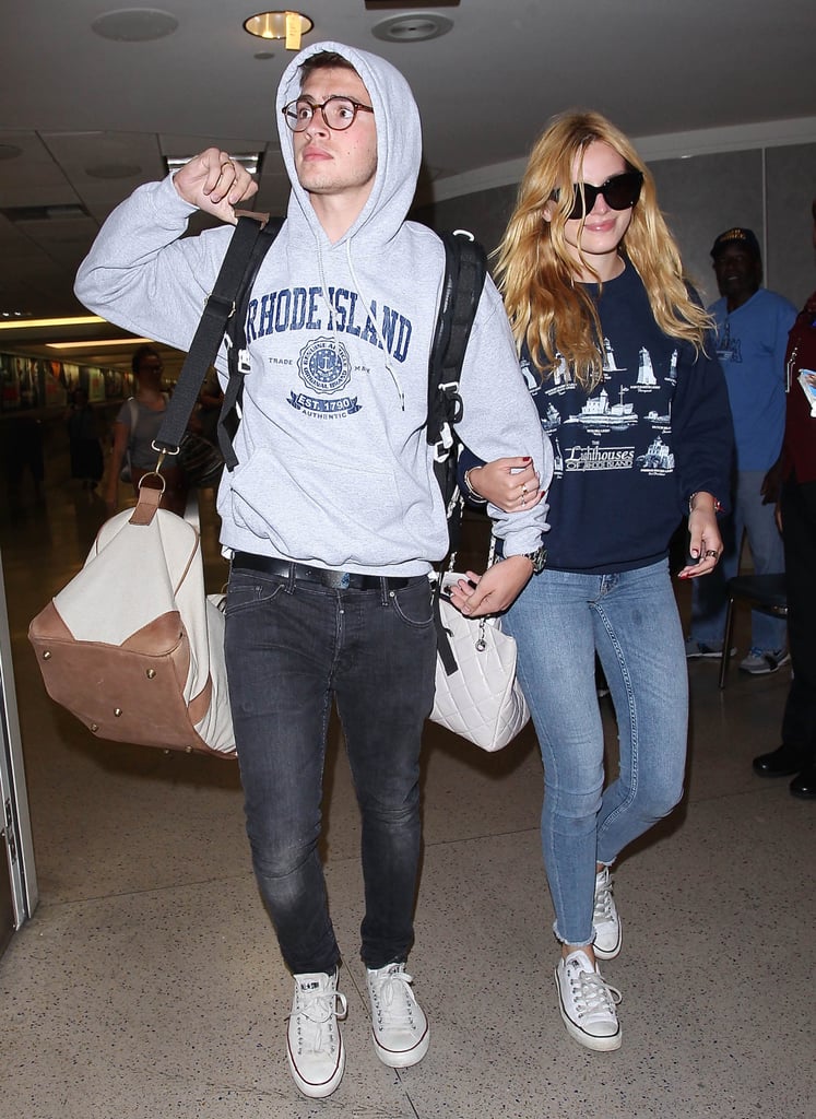Bella Thorne and Gregg Sulkin Matching Airport Outfits