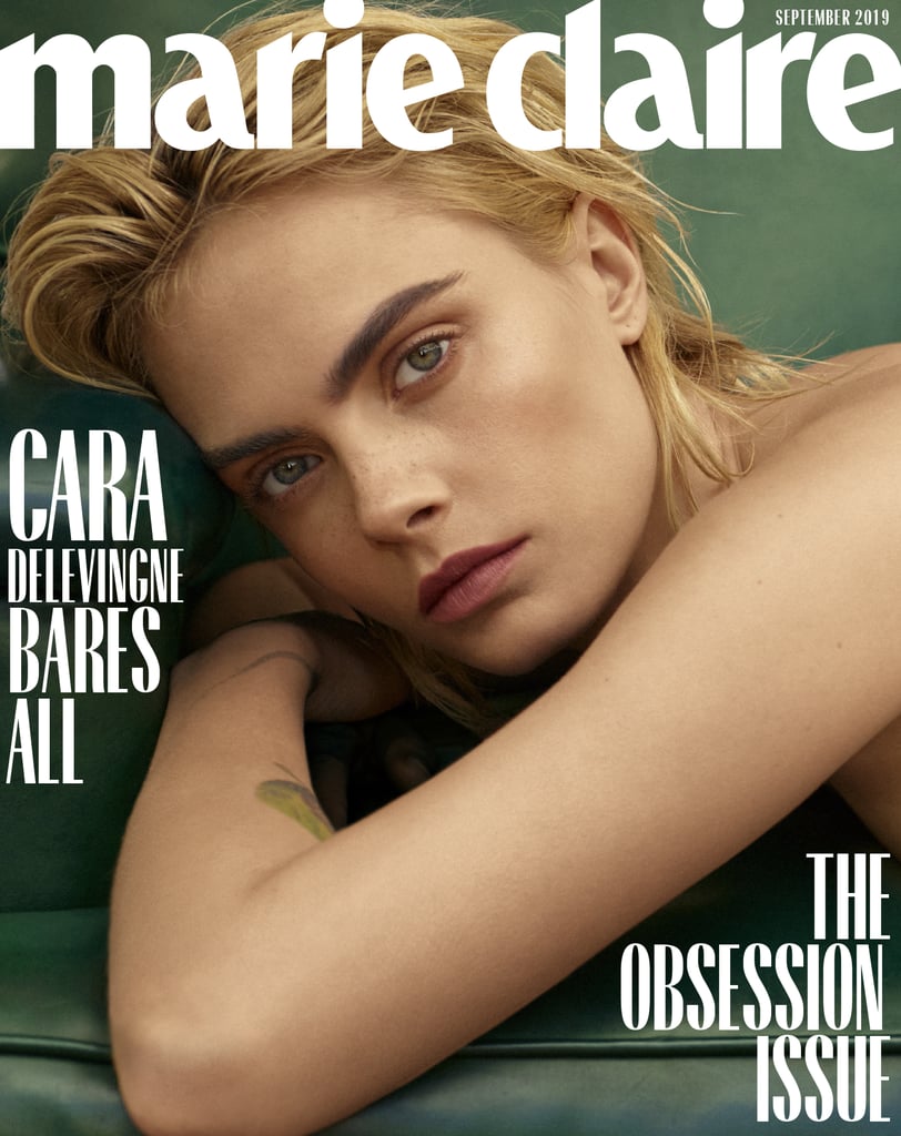 Cara Delevingne's Freckles on Marie Claire September Cover
