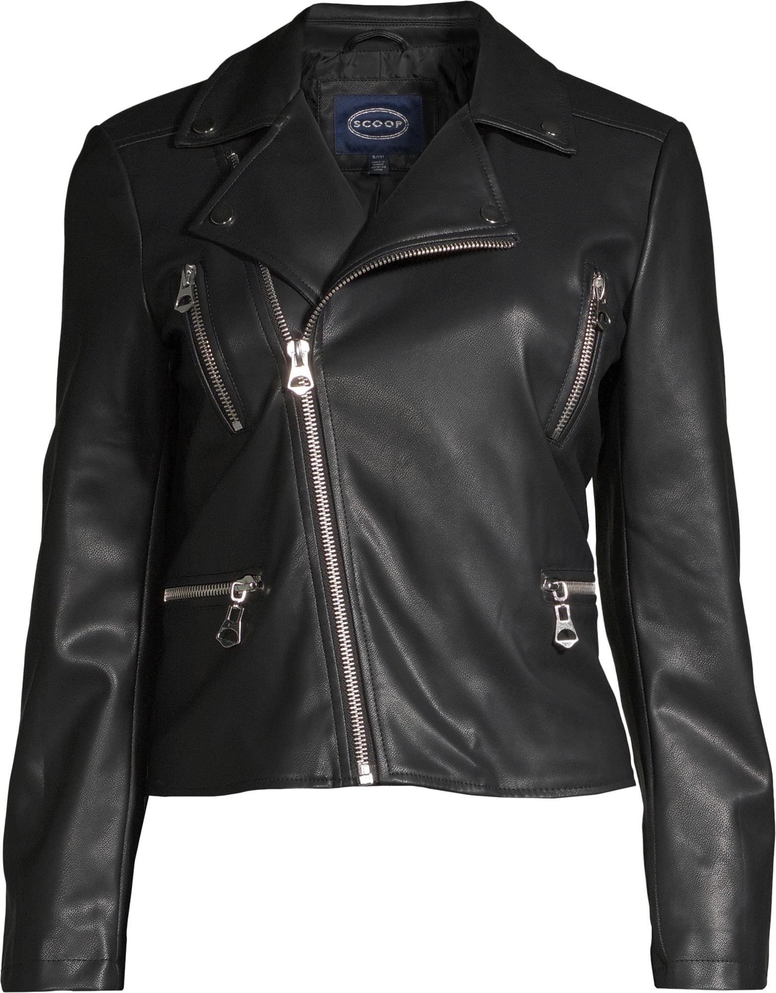 Scoop Vegan Leather Biker Jacket 