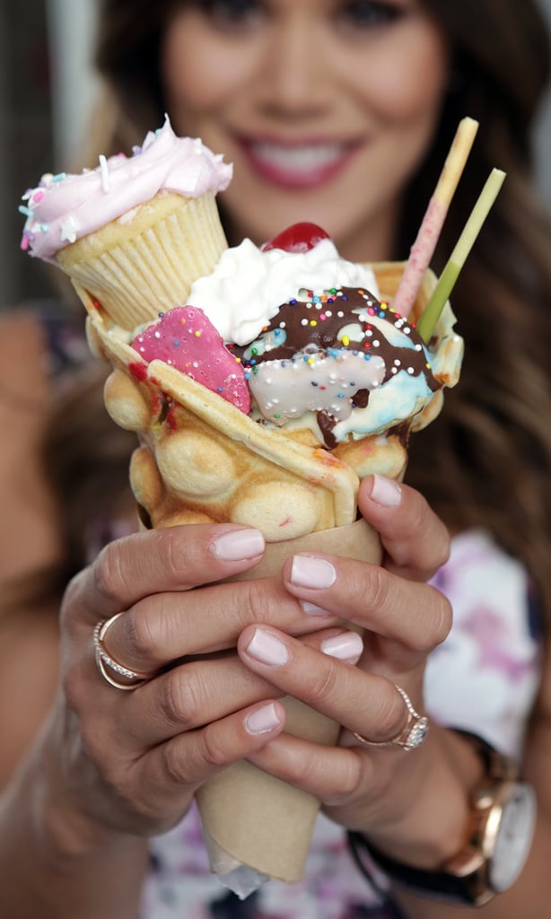 Birthday Bubble Waffle Ice Cream Cone | POPSUGAR Food